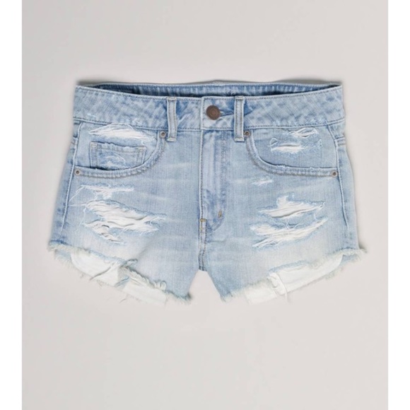 AE LIGHT WASH HI-RISE FESTIVAL SHORTIE - Picture 1 of 4